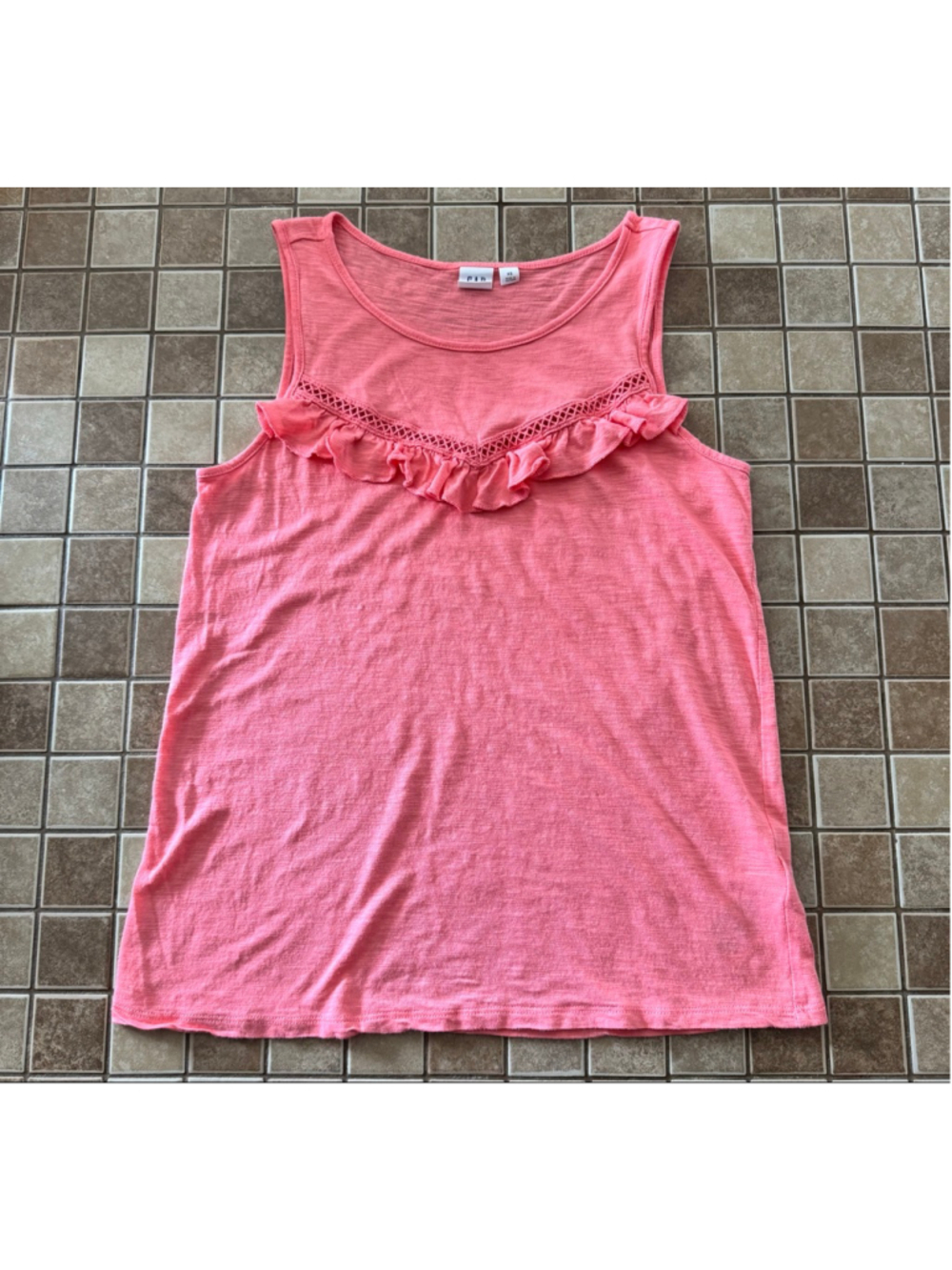 Women's GAP Coral Ruffle Lace Tank Top XS